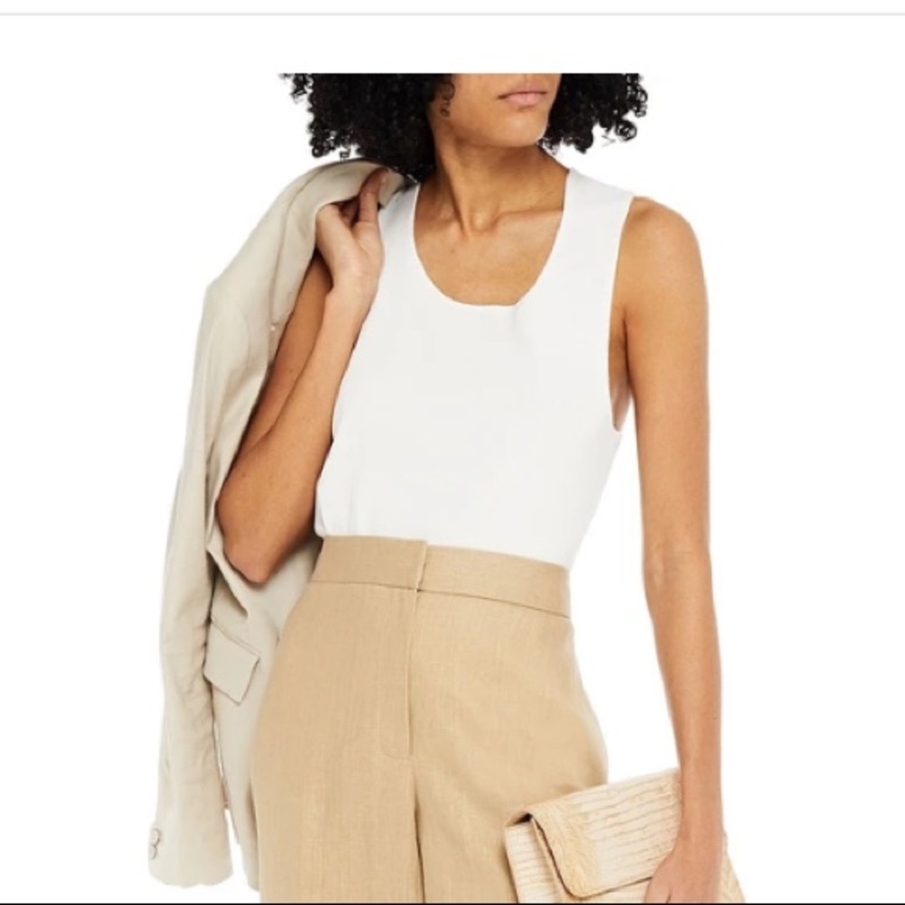 Maje Twisted Back Rib Knit Tank